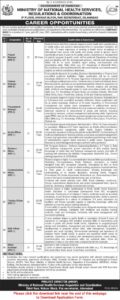 Ministry of National Health Services Regulations & Coordination (NHSRC) A well-reputed department offers a unique opportunity for qualified persons to contribute to the nation's health sector.