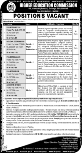 Higher Education Commission (HEC), Islamabad Pakistan (November/24) application for both male and female candidates temporarily