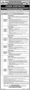 Health Department Sindh, Karachi, Sindh Pakistan ( December/24) Invites applications for both male & female candidates on a contract basis. 