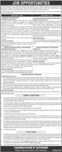 Apply for top positions at the Medical Teaching Institute (MIT), Nowshera. a leading healthcare and education institute in KPK.